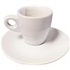 BORELLA SRL Set 6 Tazzine Tazza Caffè Bar in Ceramica Bianche Laura 12 Con Piattini