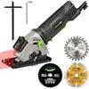 GALAX PRO La sega circolare per Legno,480W 3500RPM mini sega circolare è dotata di una guida laser e tre lame, ed è adatta per tagliare legno, PVC e altri materiali