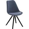 CLP Stuhl Pegleg Stoff Square schwarz