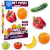 Magdum Magneti per bambini piccoli 6 grandi puzzle Frutta e Verdura 18 PCS | Puzzle magnetico realistico per frigorifero e lavagna bianca - Giocattoli educativi Montessori - Regalo per bambini