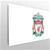fan decor Licensed Décor Liverpool FC - Testiera per letto singolo, regolabile, 100 x 75 cm (larghezza x altezza), con stemma colorato su sfondo bianco