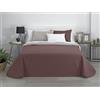 Estoralis - AVA | Copriletto Mezza Stagione in Morbida Microfibra | Trapunta Leggera e Double Face | Beige/Marrone | Per letto da 180 cm. (270 x 270 cm. Larghezza x Altezza)