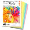 OFITURIA Cartoncini Colorati A4, Fogli Colorati A4 per Manualità, Educazione, Casa, Arte o Ufficio, Cartoncini Colorati A4 Sfumature Multicolore - Ofituria (100 Fogli, Assortimento Full Color)