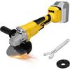 DriSubt Smerigliatrice angolare a batteria per Dewalt 21 V, 10000 giri/min, 125 mm, strumento di levigatura senza spazzole, smerigliatrice elettrica con dischi abrasivi e impugnatura aggiuntiva per separare