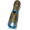 SOFTTO Luci subacquee 5000LM 100M subacqueo subacqueo torcia subacquea torcia a LED Torcia luce torcia subacqueo uso 18650 O 26650. Batterie ricaricabile. Impermeabili sott'acqua(White light,GREEN_D)