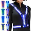 Ainiv LED Bretelle Catarifrangenti, 8 Colori di Luci Illuminate Gilet di Sicurezza Unisex Ricaricabile Tramite USB-C, Bretelle Catarifrangenti Multiuso Alta visibilità Gilet Regolabile (Rosa)