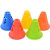 Famgee 7,6 cm Coni plastica Antivento Inline Roller Skating Pile Cup Roadblocks Sport Training Traffico Stradale Set con Fori per Skate Pratica 5 Colori 20 pz