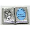 GTBITALY 90.258.35 OVU calamita Magnete San cristoforo Ovunque proteggimi a Forma di Libro Argento 2,5 x 3,5 cm
