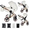 Junama Passeggino TRIO Diamond Fluo Individual 2in1 3in1 4in1 (16 - bianco e rame, 2in1)