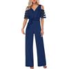 ORANDESIGNE Senza Maniche Vita Alta Long Pantaloni Schiena Nuda Fionda Tuta Intera Aderente da Donna Elegante Tinta Unita Playsuit Tuta Cerimonia Cocktail Overall Monopezzi Tutine 01-blu scuro XXL