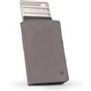 DONBOLSO Portafoglio Flip Uomo Senza Portamonete | Portacarte Con Custodia Flip | Slim Con Protezione RFID | Spazio per 10 Carte | Vintage Grigio
