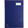 Exacompta - Rif. 57022E - Cartone di 8 paracolpi sterzo - retro a soffietto telato - porta etichetta - copertina plastificata - 20 scomparti in carta rosa con 3 perforazioni - 24 x 35 cm - blu