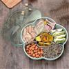 YIMINI Vassoio Porta Snack con Coperchio, Contenitore Frutta Secca, Vassoio Caramelle e Noci con Scomparti