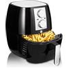 NK Friggitrice ad Aria Friggitrice Mechanical 4,5L - Friggitrice ad aria calda XL, facile da usare, 6 programmi, 1500W, temperatura regolabile fino a 200ºC (ricettario digitale ESP/EN)