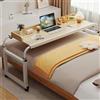 LIJBDDM Scrivania Laptop,Generico Tavolino Da Letto Regolabile Tavolo Da Letto Mobile Regolabile In Altezza Con Ruote Comodini Mobili Su Ruote(Color:Legno)