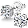 jiamiaoi Orecchini Uomo Diamante Donna Orecchino Diamanti Anello Zirconi Argento Brillantino Orecchino Uomo Orecchini Bianco con Zirconi 7mm