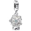 MSPOVOF Fiocchi di neve Charm 925 Sterling Silver ciondolo 5a Cubic Zirconia Natale Compleanni regalo per le donne