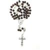 OVUNQUE PROTEGGIMI Rosario di Padre Pio in Legno con Croce, Medaglie e Perline, Scatola Portarosario con Immagine