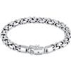 Kuzzoi, bracciale da uomo in argento 925, massiccio, 7 mm, lunghezza 19 cm/21 cm/23 cm, con scatola portagioie, 335113 e Argento, cod. 335113-021