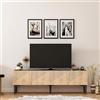 Hanah Home Supporto per TV, melammina, Sapphire Oak Black Marble, Taglia Unica