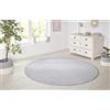 HANSE Home Kurzflor Uni Teppich Nasty Tappeto, Polipropilene, Argento, ø 133 cm