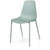 KONTE.DESIGN Set di 2 sedie INNENSTADT in Poliuretano, Grigie