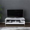 Hanah Home Supporto per TV, melammina, Bianco, Taglia Unica
