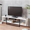 Hanah Home Supporto per TV, melammina, Rovere Bianco e Nero, Taglia Unica