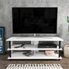 Hanah Home Supporto per TV, melammina, Nero Bianco, Taglia Unica