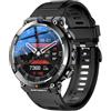HYYKEJI Smart Watch da uomo, Smartwatch impermeabile con scheda SIM 4G, schermo rotondo da 1,39, doppia fotocamera, con frequenza cardiaca, corpo ultra sottile, per telefoni Android iOS
