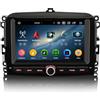 GONFEN 7 pollici 8-Core 4GB RAM+64GB ROM Android 13 Autoradio per Fiat 500L 2012-2017 con Bluetooth 5.0 Navigatore GPS Carplay senza fili Android Auto Schermo tattile WiFi 4G DAB+ FM RDS DSP Canbus