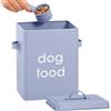 Navaris Bidone Porta Crocchette per Cani - Porta Croccantini Biscotti Cane Gatto - Contenitore Cibo Gatti - Scatola Ferro con Coperchio Maniglie e Paletta - Design Vintage - 5,9 L