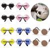 ZEACCT Set di occhiali vintage per animali domestici, tonalità retrò rotonde per cani e gatti, occhiali da sole pronti per servizi fotografici, in 5 colori (accessori divertenti per animali domestici)