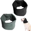 JJiaoLinin Paraorecchie Cane, 2 Paraorecchie per Animali Domestici, Confortevoli e a prova di ansia, per Cani e Gatti, per Doccia, Toelettatura, Sollievo Dall'ansia, Taglia M (Nero, Grigio)