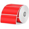 FINDAT Etichette Termiche Rosse 50 X 25 mm Compatibile Stampanti M110 M220 Rettangolari Autoadesive Vinile Impermeabile Stampabile per Ufficio Disegni Codici a Barre Spedizione 350/Rotolo