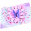 AONAT Biglietti pop-up farfalla e fiori, Biglietto di auguri pop-up con farfalla e fiori per moglie, fidanzata e mamma, biglietti regalo, biglietti di laurea