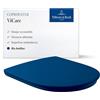 Villeroy & Boch Sedile WC ViCare senza barriere Blue AntiBac - con abbassamento automatico - Sedile WC rimovibile e infrangibile in Duroplast - Copriwater antibatterico a forma di D - Ricambio