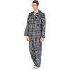 Haigman Pigiama da uomo in popeline di cotone a maniche lunghe tinto in filo, Piccolo scuri Check, M