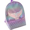 LSFYSZD Zaino a forma di coda di sirena per ragazze e bambini, zaino per scuola elementare, 31,8 cm, per scuola materna, Viola, Taglia unica