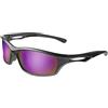 BALINCO Occhiali sportivi polarizzati Occhiali da sole da ciclismo con protezione UV400 per donne e uomini Perfetti per lo sci e lo snowboard per le piste da sci (nero opaco - specchio viola)