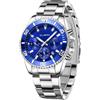 OFFCUP Orologio Analogico al Quarzo da Uomo Cronografo, Sportivo Casual Moda Classico Elegante Con Cinturino in Acciaio Con Data