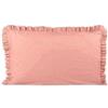 Russo Tessuti Coppia Federe Guanciale Rouches Volant Ruffle Cotone Arredo Letto Bed Dressing-Rosa Antico