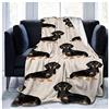 Chickwin Chickw11 Coperta di Flanella, 3D Animale Stampa Morbida Leggera Pile Coperte Calda Coperta Tutte Le Stagioni Multifunzionale per Divano o Letto Singolo e Matrimoniale (Bassotto,130x150cm)