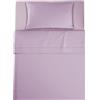 L'ANTICO ARCOLAIO - Completo Lenzuola Una Piazza e Mezza 100% Cotone Italiano, Set Anallergico e Antiacaro, Federe Cuscini Incluse, Qualità e Manifattura Made in Italy Certificata (Lilla)