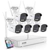 ZOSI 4MP Kit Videosorveglianza WiFi Esterno, 6X Telecamera Bullet, H.265+ 8CH 2TB NVR, Visione Notturna a Colori, Rilevazione di Persone, Audio Bidirezionale, Allarme Intelligente