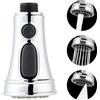 Hibbent Testa di Rubinetto Della Cucina a 3 Funzioni,Testina di Ricambio per Lavello Cucina Universale G1/2, Rubinetto a Scomparsa,Soffione per Lavandino Cucina,Cromo.