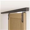 BONIKLUBA Hardware per porta scorrevole da 203,2 cm, kit di montaggio a soffitto per porte interne ed esterne, resistente, scorrevole senza intoppi, facile da installare [adatto a porte singole larghe 96,5 cm ~