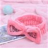 Mumuve Fascia per capelli da donna, donna, ragazza, spa, ampia fascia per capelli con fiocco, lettere omg ricamate, fascia per capelli Elas
