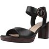 Clarks AmbyrLyn Ruby, Sandali con tacco Donna, Black Leather, 37.5 EU