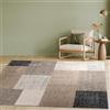 Paco Home Tappeto Di Design Moderno A Quadri Tappeto A Pelo Corto Marrone Crema, Dimensione:140x200 cm